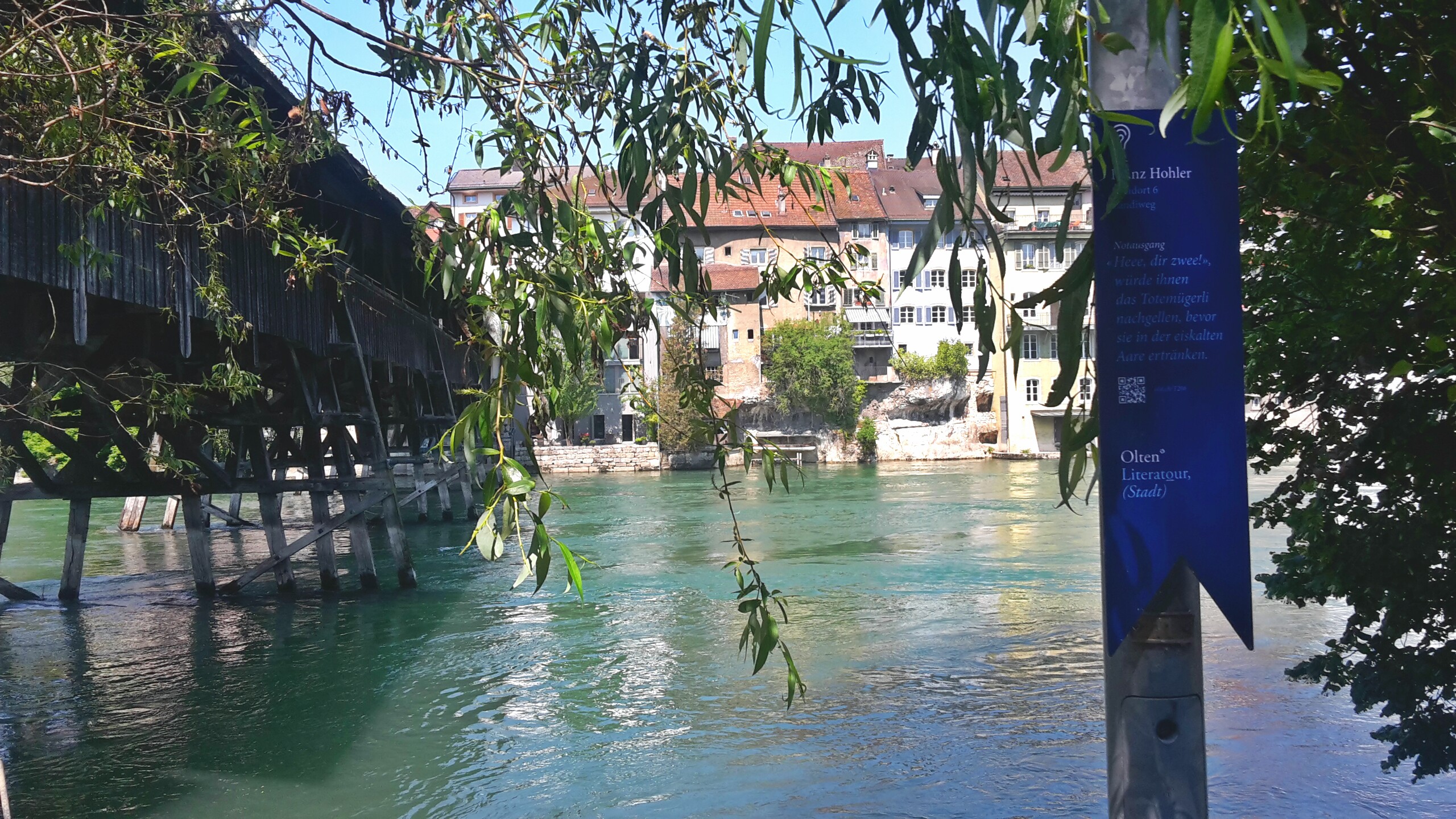 Stele auf dem Schriftstellerweg in Olten